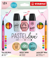 Set Mini Stabilo Pastel Love 18 Unidades | Stabilo | Pack 1 Unidades